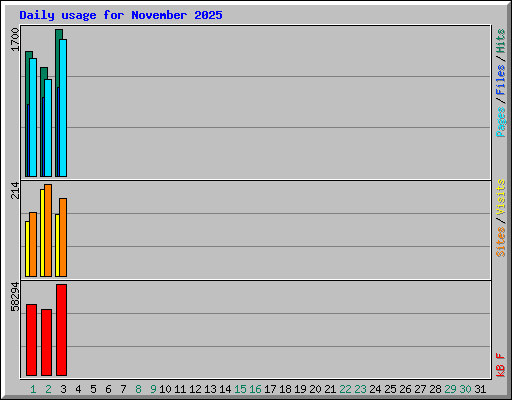 Daily usage for November 2025