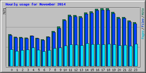 Hourly usage for November 2014