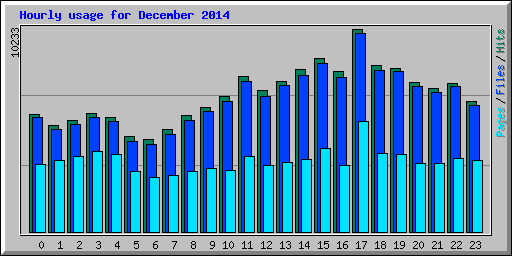 Hourly usage for December 2014