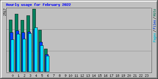 Hourly usage for February 2022