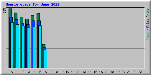 Hourly usage for June 2022