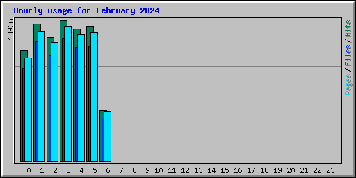 Hourly usage for February 2024