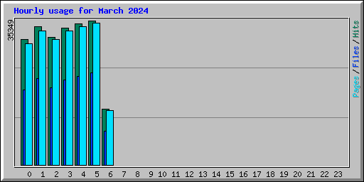 Hourly usage for March 2024