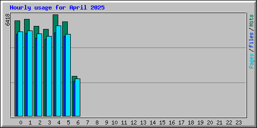 Hourly usage for April 2025