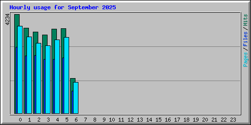 Hourly usage for September 2025