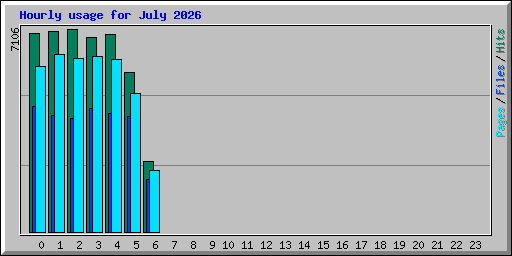 Hourly usage for July 2026